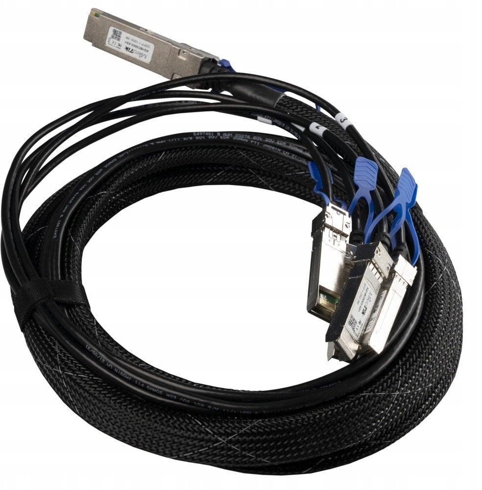 MikroTik XQ+BC0003-XS+ QSFP28 to 4x SFP28 break-out cable 1x QSFP28 to 4x SFP28, 3m