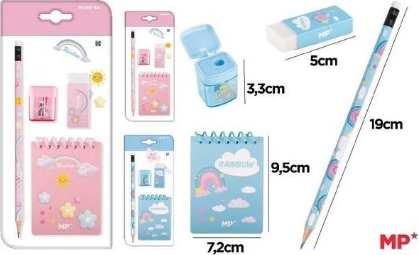 Zestaw przyborów szkolnych Tęcza MIX