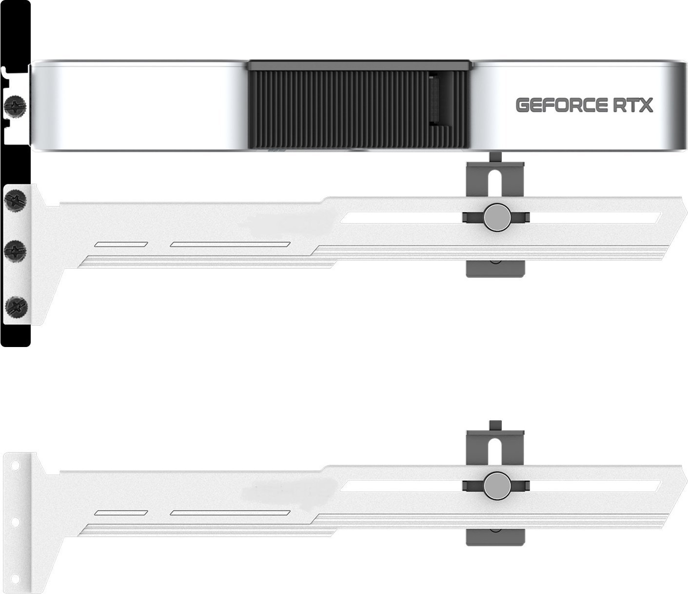 1stCOOL 1stCool Podpěra GPU Kovový držák, bílá