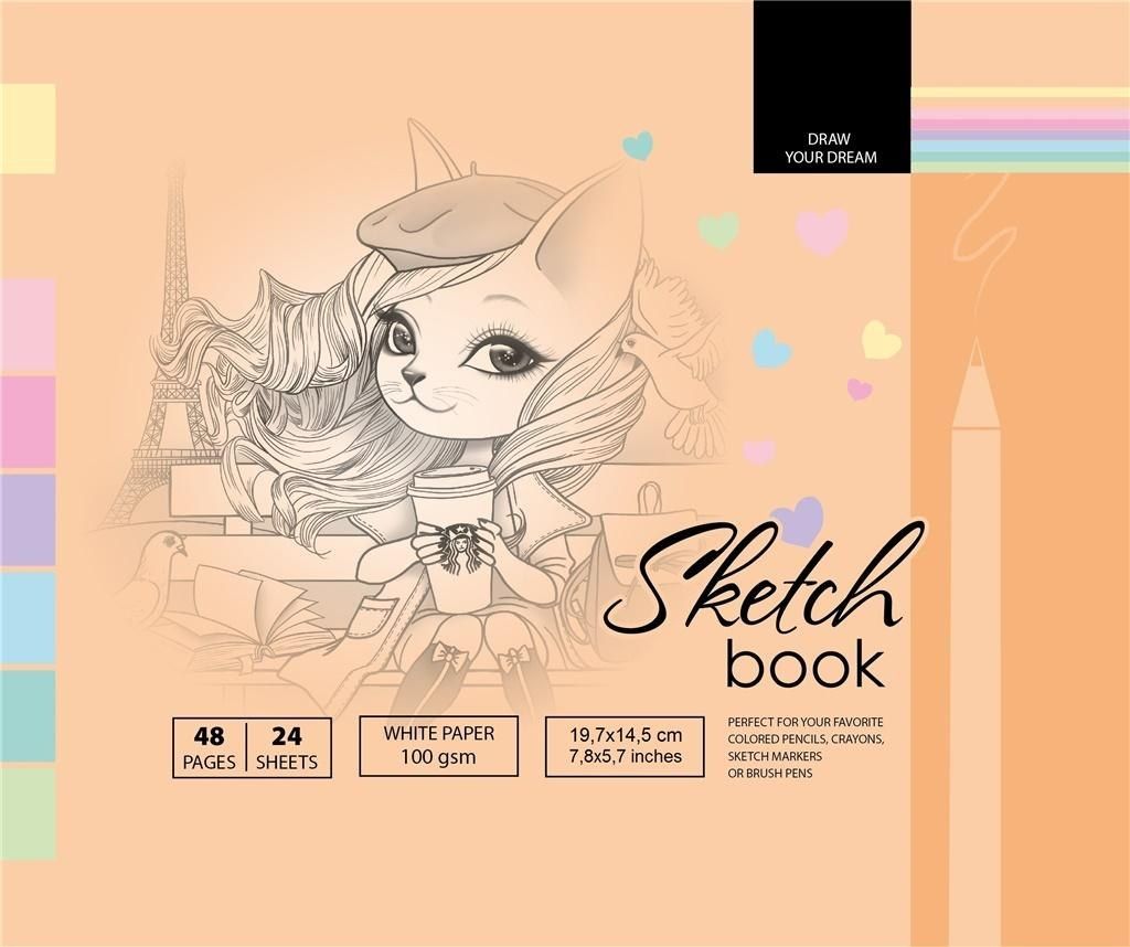 Fresh Szkicownik 14.5x19.7cm 48k pomarańczowy