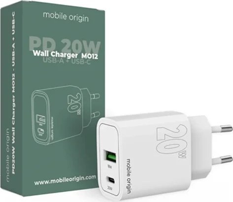 Ładowarka Mobile Origin MO12 1x USB-A 1x USB-C 3 A (FRL-PD20W-MO12)