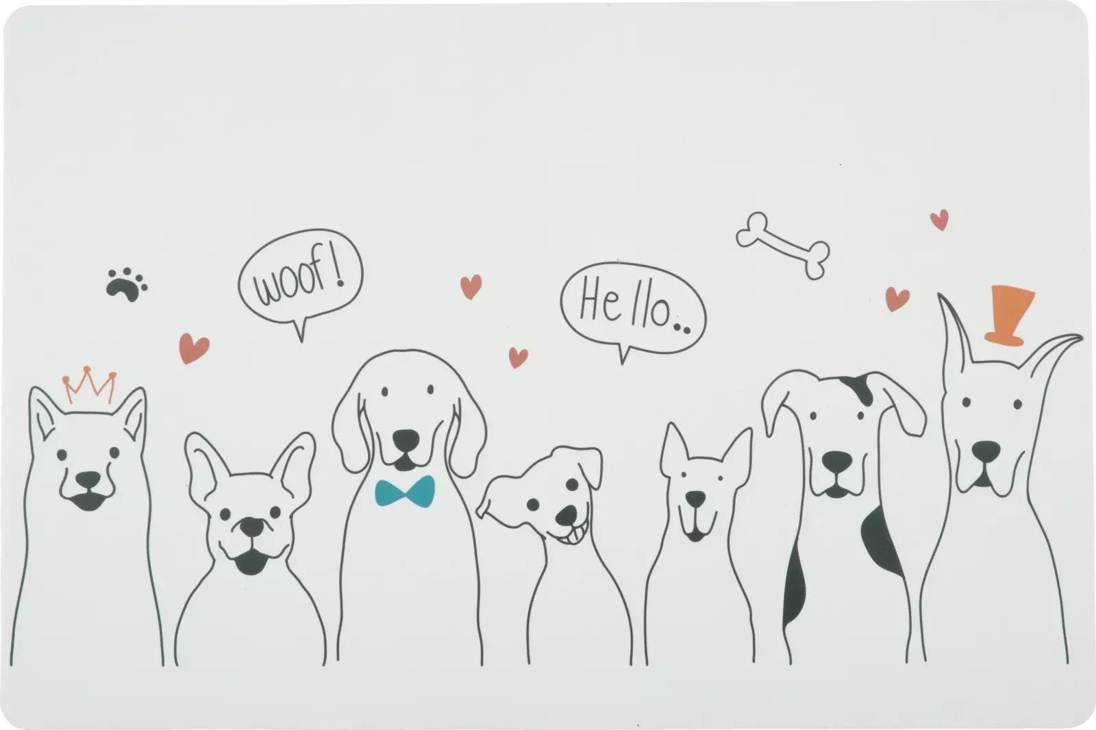 ZOLUX Podkładka pod miski dla psa czysta podłoga wzór psy M 45x30 cm