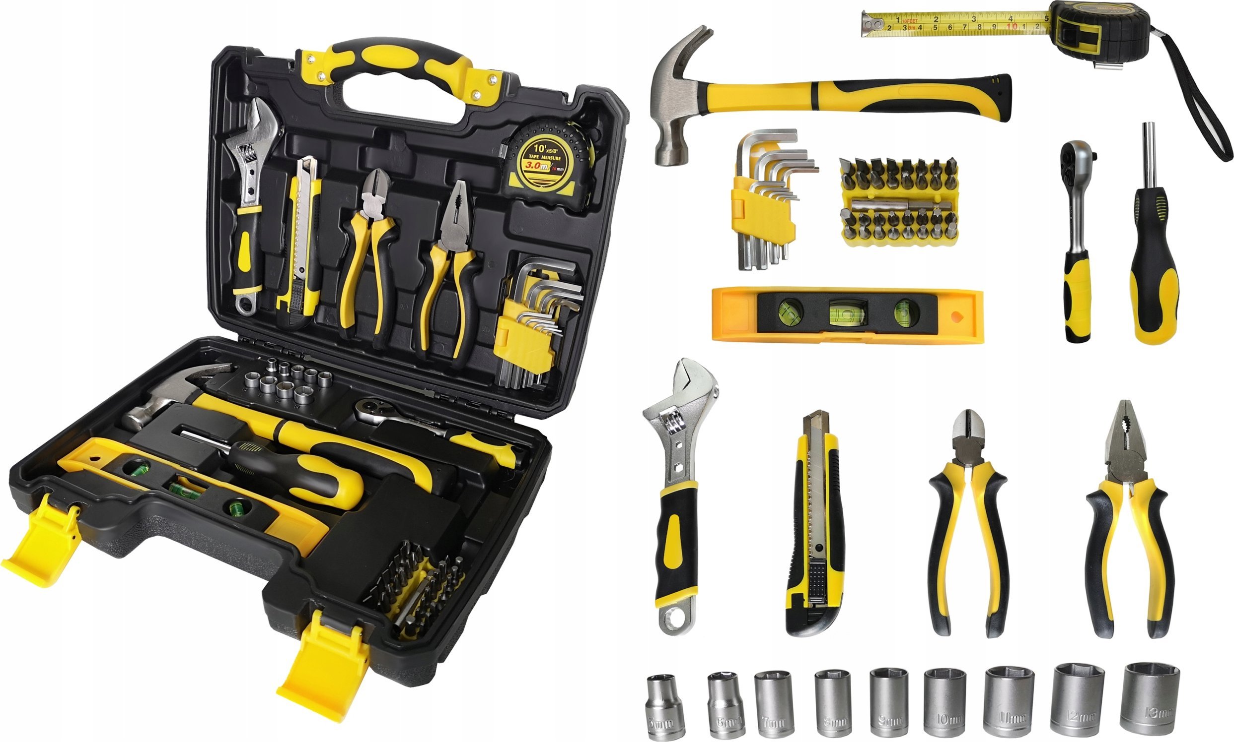 Zestaw narzędzi Forcekraft ZESTAW NARZĘDZIOWY 60EL NASADKI BITY SZ CZYPCE