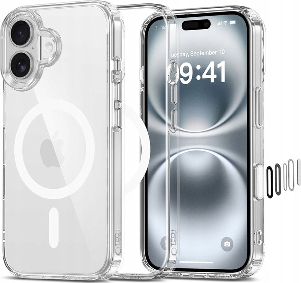 TECH-PROTECT FLEXAIR HYBRID CC MAGSAFE IPHONE 16 CLEAR