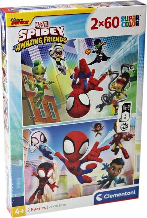 Clementoni PUZZLE 2X60 CLM 21625 SPIDEY AND FRIENDS PUD