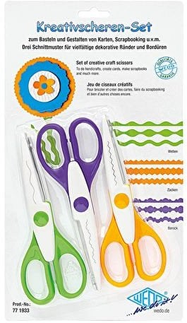 Wedo 77 1933 nożyczki szkolne i papiernicze Uniwersalne Proste cięcie Wielobarwny