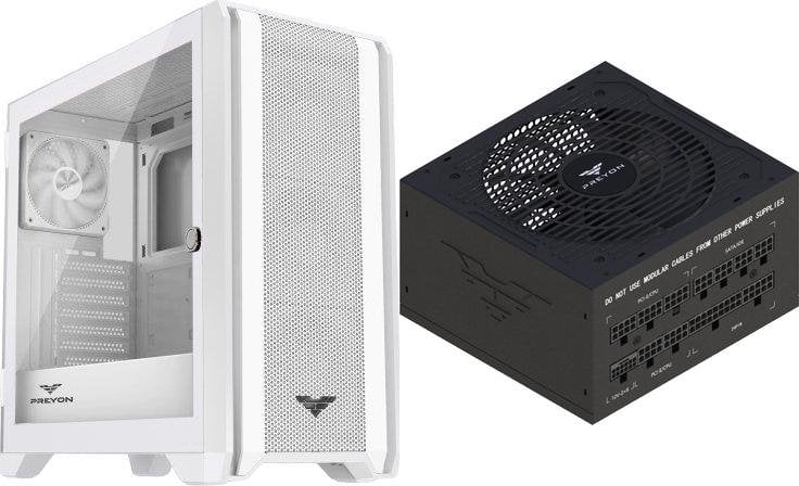 Obudowa PREYON Obudowa PREYON Obudowa Nest Windy White + Zasilacz PREYON EAGLE POWER GOLD 750W