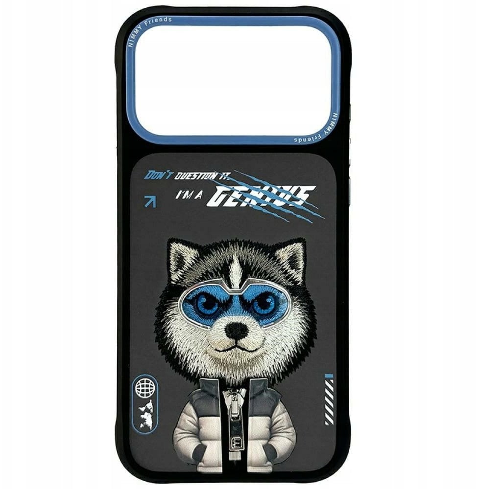 Etui Nimmy Cool&Cute 2.0 Wolf do iPhone 17 Pro Max czarny