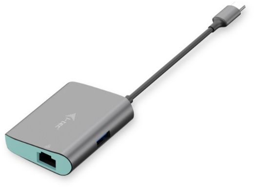 Karta sieciowa I-TEC USB-C z Ethernet 1x USB-C do RJ-45 1x USB 3.0 (C31METALANHUB)