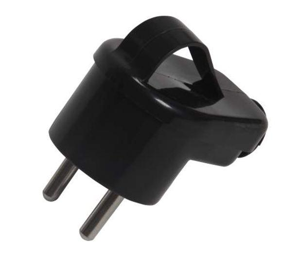 Opal Wtyczka kątowa rozbieralna WT-16Z 2P 16A z uchem czarna