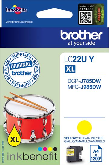 Tusz Brother tusz oryginalny LC-22UY, Yellow