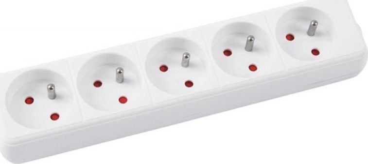 Office Products Przedłużacz OFFICE PRODUCTS,5 gniazd, 3m, z uziemieniem, biały