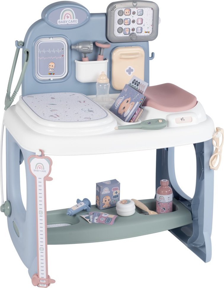 Smoby Baby Care - Centrum opieki z elektronicznym tabletem + 24 akcesoria (240305)