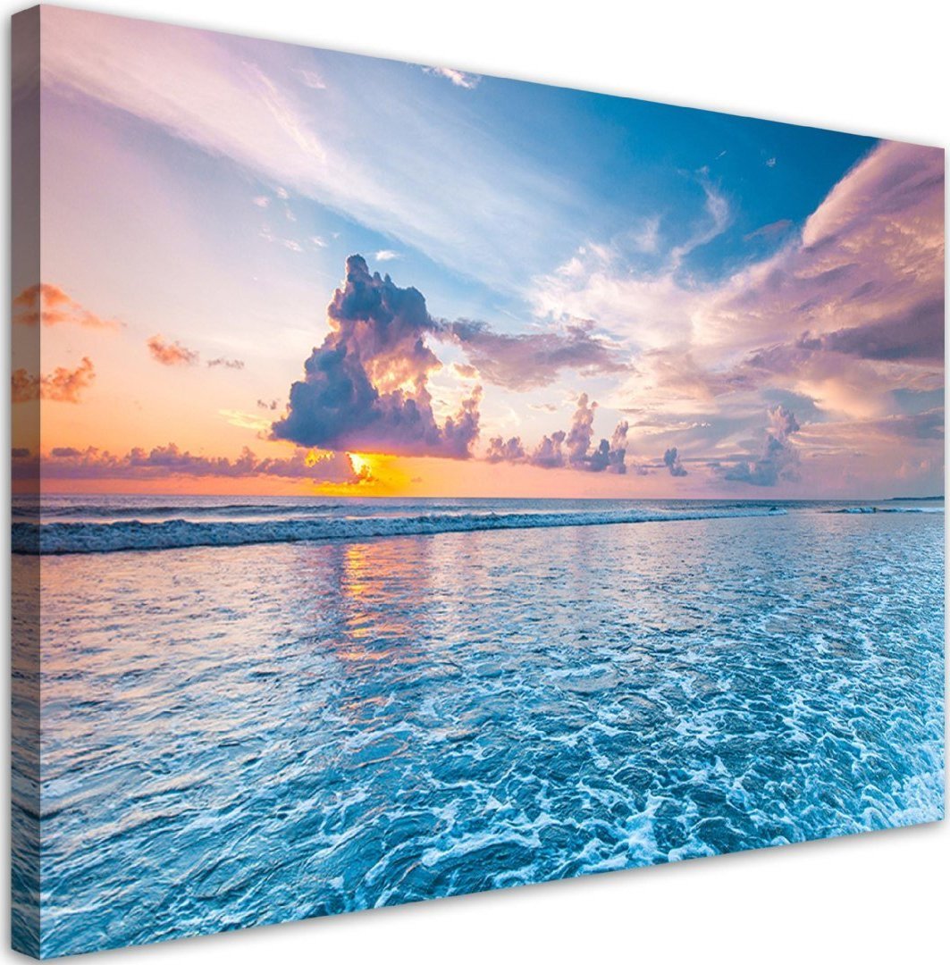 Feeby Obraz na płótnie, Zachód słońca nad morzem - 120x80