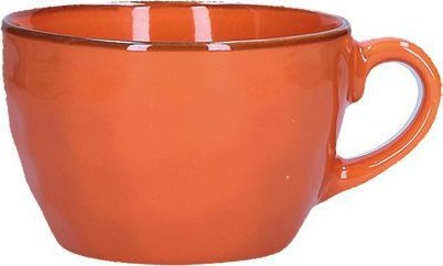 NPC Polska Rose&Tulipani Zestaw 4 kubków śniadaniowych z uchwytem z kamionki 420 ml pomarańczowy