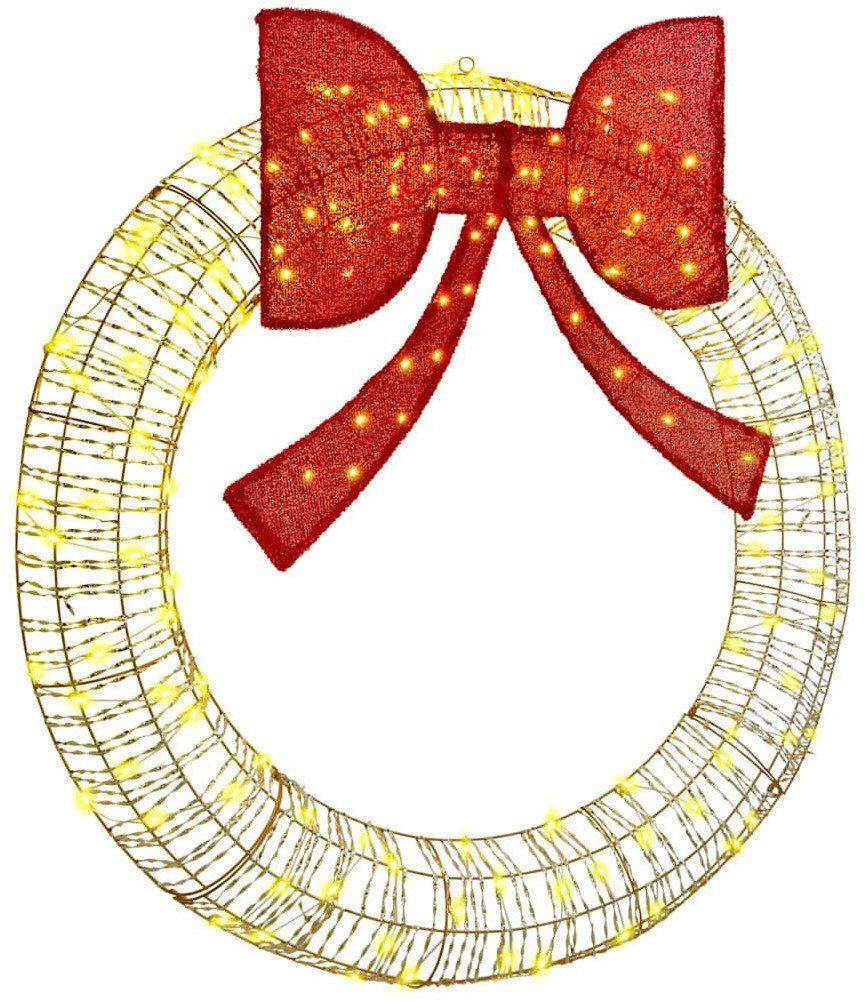 vidaXL Wianek z 150 diodami LED Ciepła biel 120 cm PET