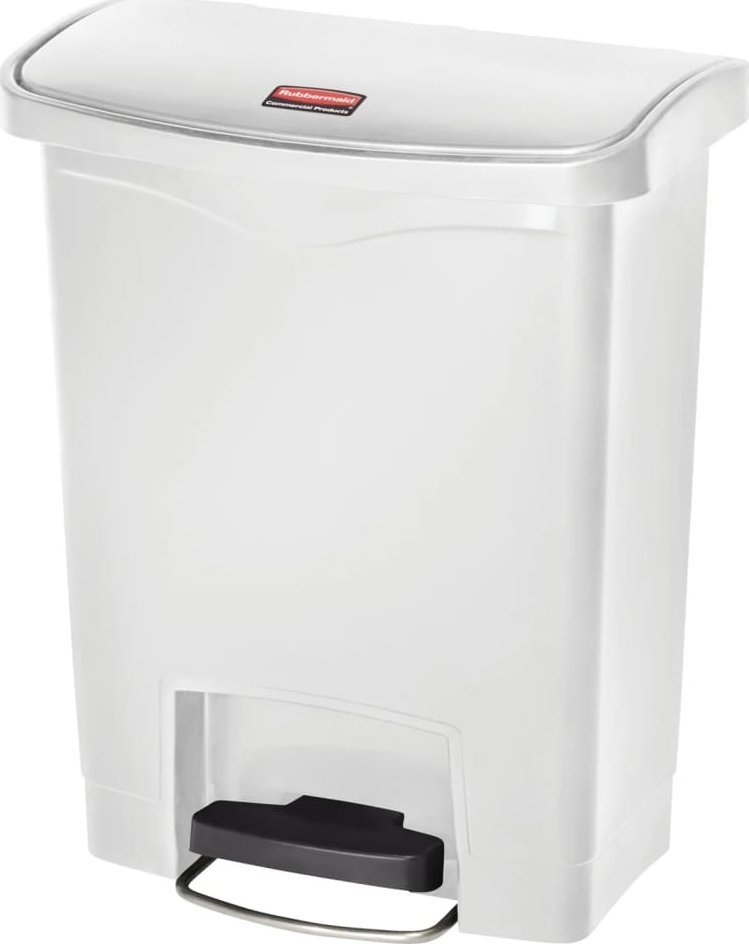 Kosz na pranie Rubbermaid Rubbermaid Kosz z pedałem Slim Jim, 30 L, biały