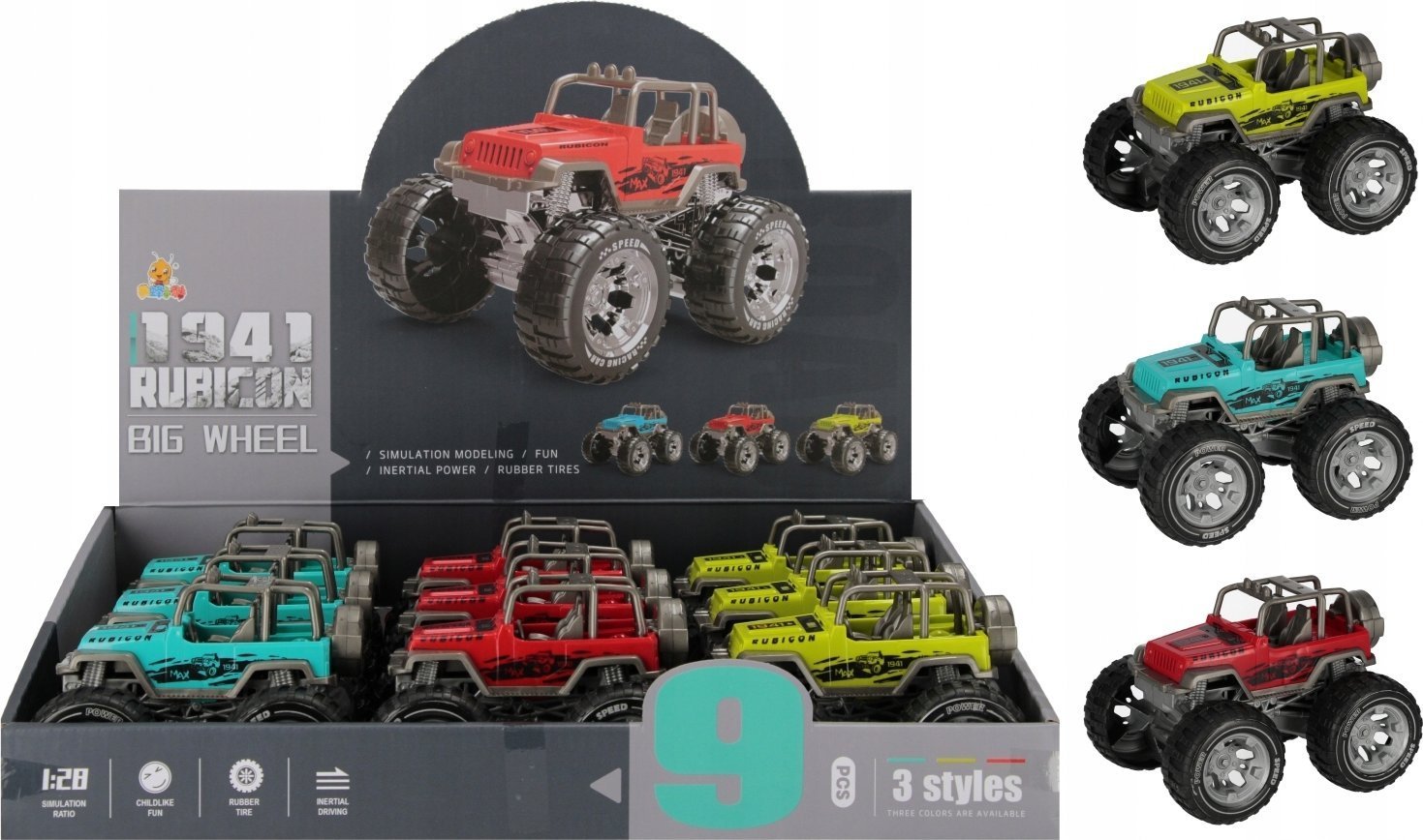 Mega Creative AUTO TEREN 13CM MC DISP 9/144