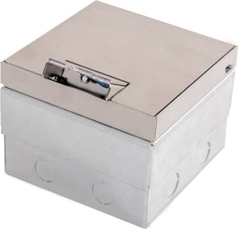 Alfako Puszka podłogowa ze stali nierdzewnej szczotkowana max 2x4 mod 95x140x140mm PP2M-B