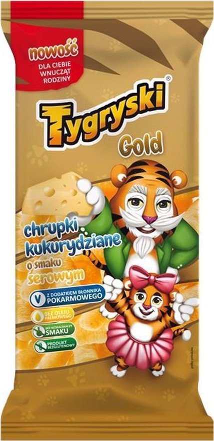 Tygryski Chrupki kukurydziane o smaku serowym 100 g