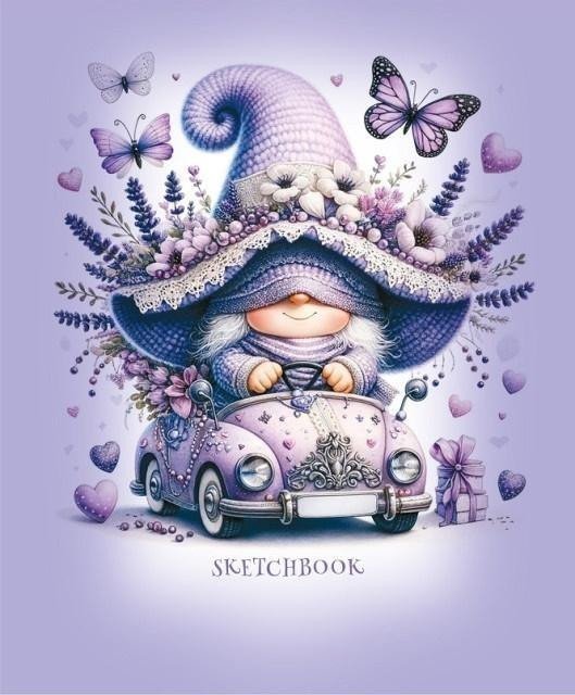 Szkicownik 148x105 24 stron 100g/m2 TW Gnom fiolet