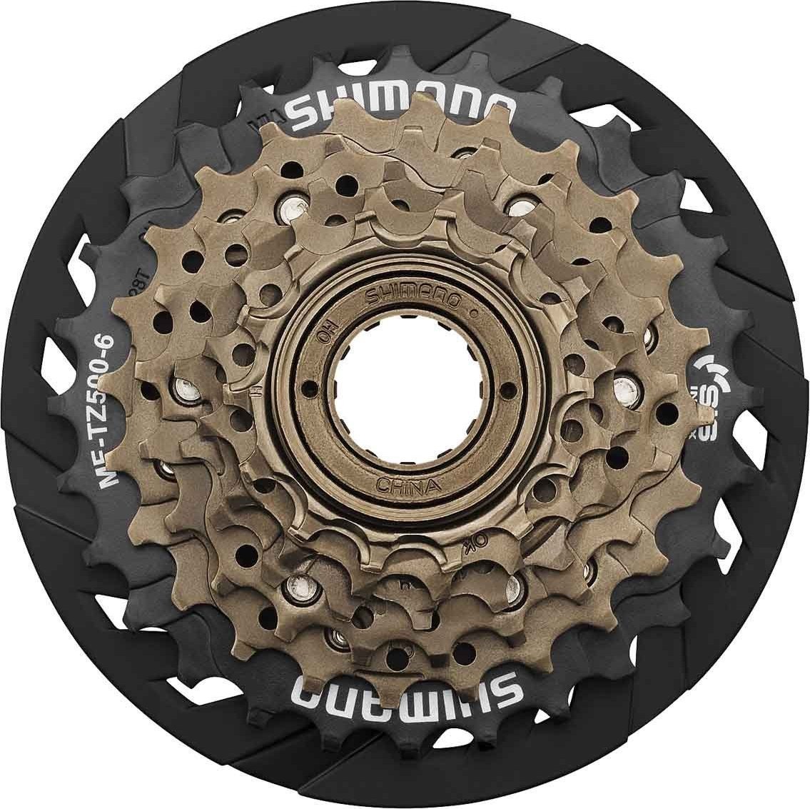 Shimano Wolnobieg Shimano 6-rzędowy MF-TZ500 14- 28 brązowy z protektorem Uniwersalny