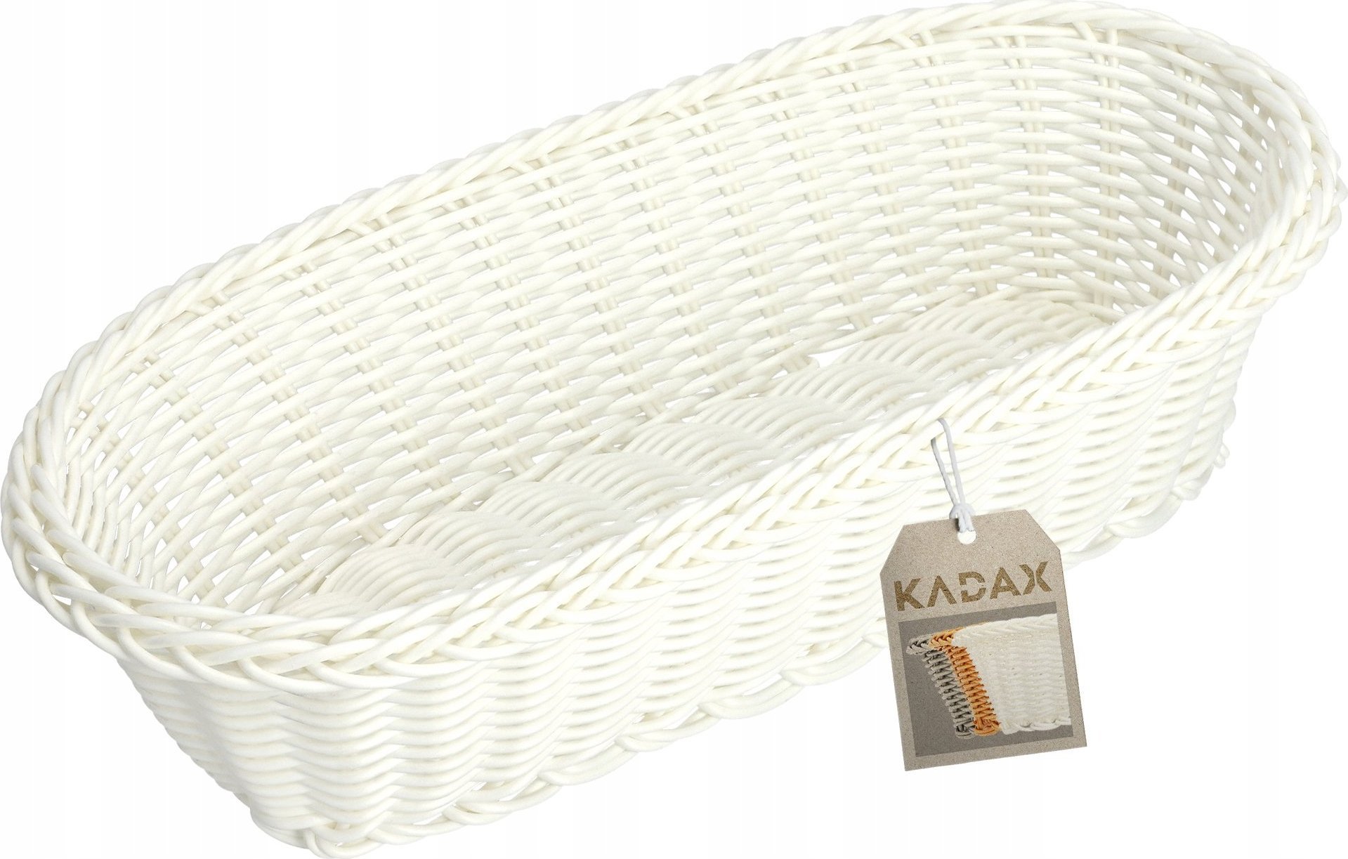 Kadax Koszyk Z Tworzywa Na Chleb Podłużny Kremowy
