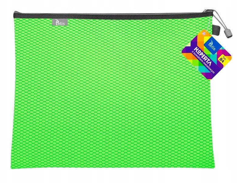 Koperta B4 z suwakiem metalowym zielona BT607-Z tetis