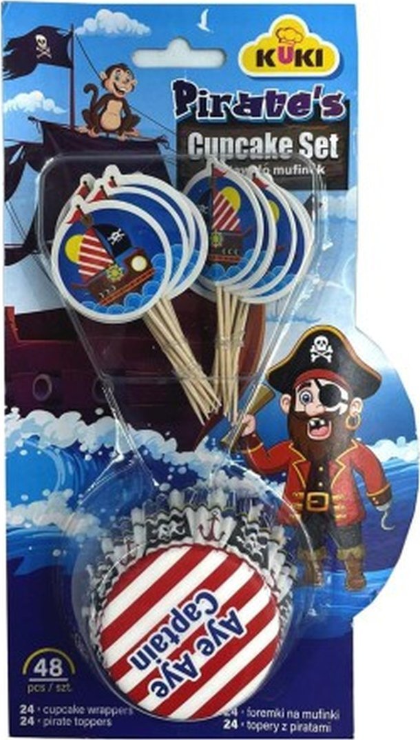 Kuki Zestaw do Muffinek Pirat 48 szt.
