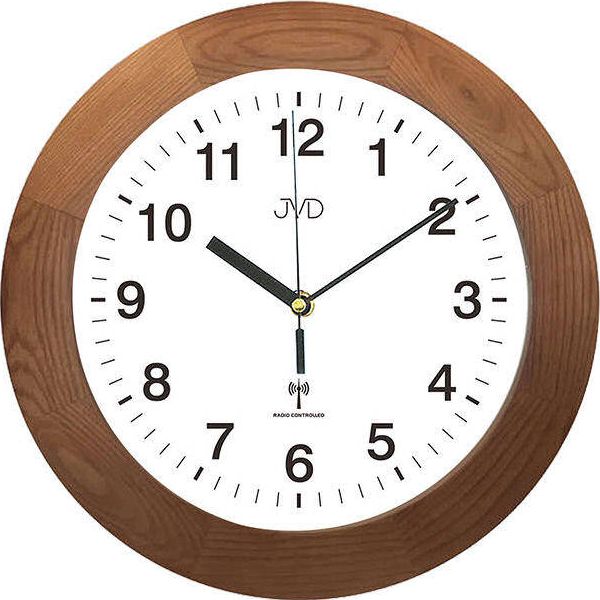 JVD Zegar ścienny JVD RH2226.11 Drewniany DCF77 33 cm uniwersalny