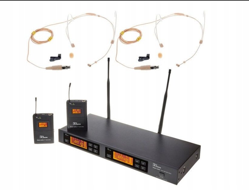 Zestaw the t.bone free solo Twin PT823 MHz+ 2x HeadmiKe-D mikrofon nagłowny