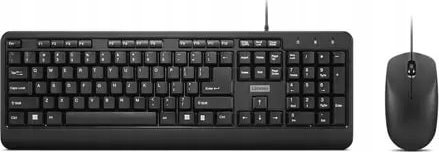 Klawiatura + mysz Lenovo Lenovo | 160 Combo | Keyboard | Wired | Mouse included | US | Black | USB-A 2.0