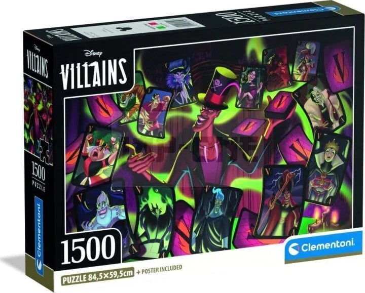 Clementoni Puzzle Compact Disney Vilains 1500 elementów (31744)