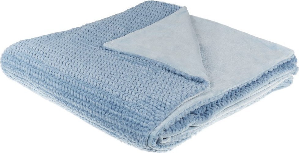 Beliani Koc 200 x 220 cm niebieski BJAS