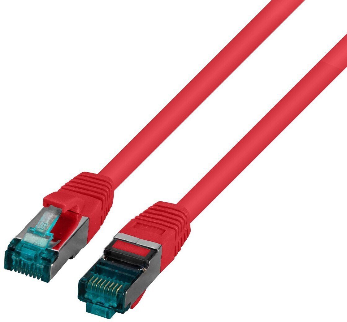 SecurityNET Kabel krosowy patchcord S/FTP kat.6A czerwony 1m LSZH PC-6ASFTPLSZH-RD1