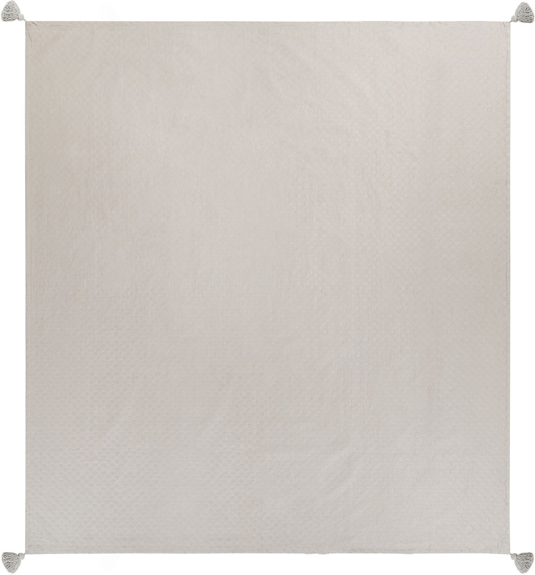 Narzuta na łóżko LINDULA Bawełna 200 x 220 cm Beżowoszary