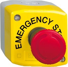 Stacja sterująca Harmony XALK z czerwonym przyciskiem grzybkowym Ø40 żółta 1NO+2NC obrót XALK178GTH29