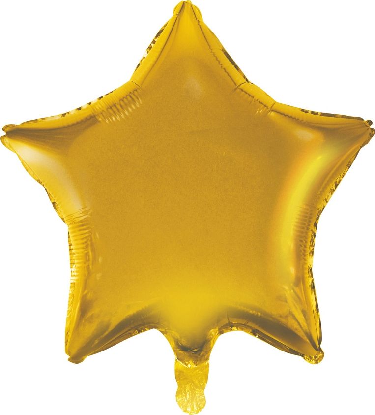 GoDan Balon foliowy GWIAZDA, złota, matowa, 19 cali