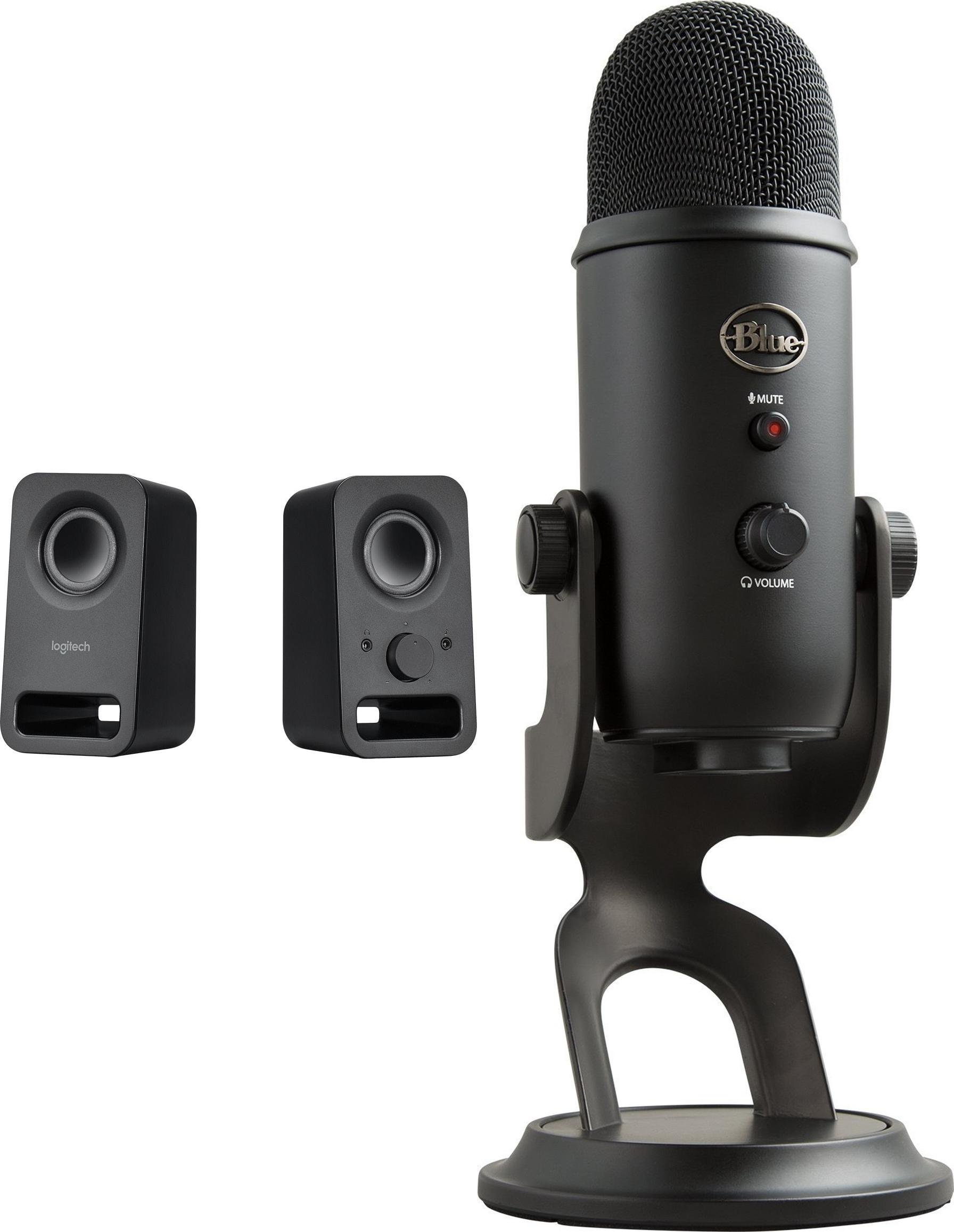 Głośniki komputerowe Logitech Z150 (980-000814) + Yeti USB Blackout (988-000229)