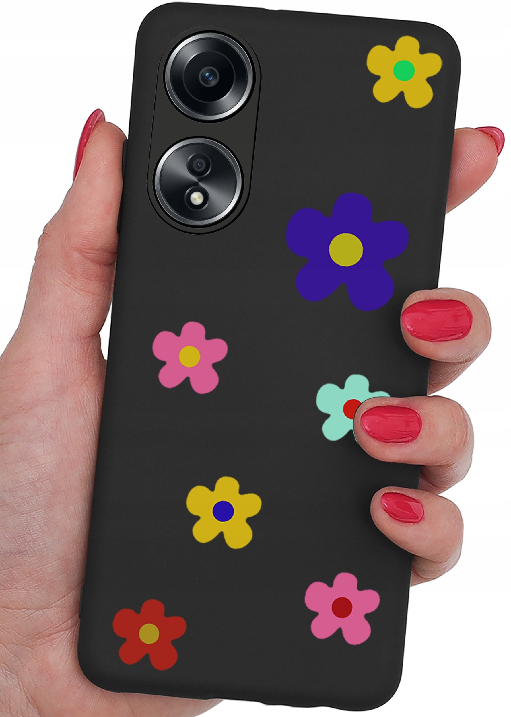 Etui do Oppo A38 4G CASE WZORY SOFT MATT PLECKI + SZKŁO OCHRONNE 9H