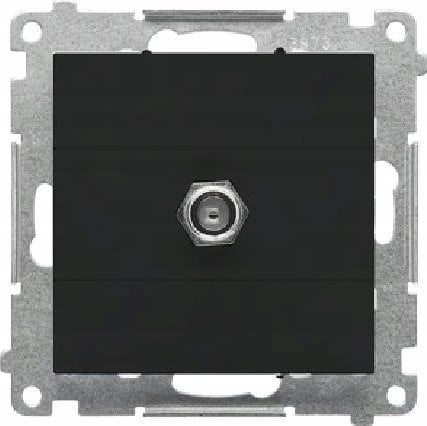 Kontakt-Simon Gniazdo antenowe typu F Kontakt-Simon 55 TASF1.01/149 pojedyncze moduł. Do instalacji indywidualnych czarny mat