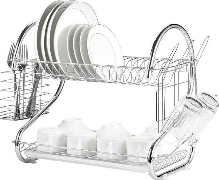 Home Appliances AG373 SUSZARKA DO NACZYŃ 2 POZIOMY OCIEKACZ STAL