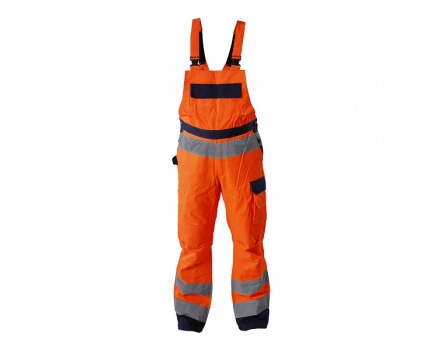 Lahti Pro Spodnie ostrzegawcze ogrodniczki Premium pomarańczowe XXL (L4110605)