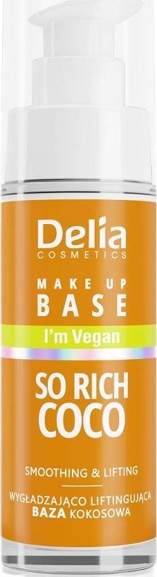 Delia Delia Vegan Make Up Base wegańska baza wygładzająco-liftingująca So Rich Coco 30ml