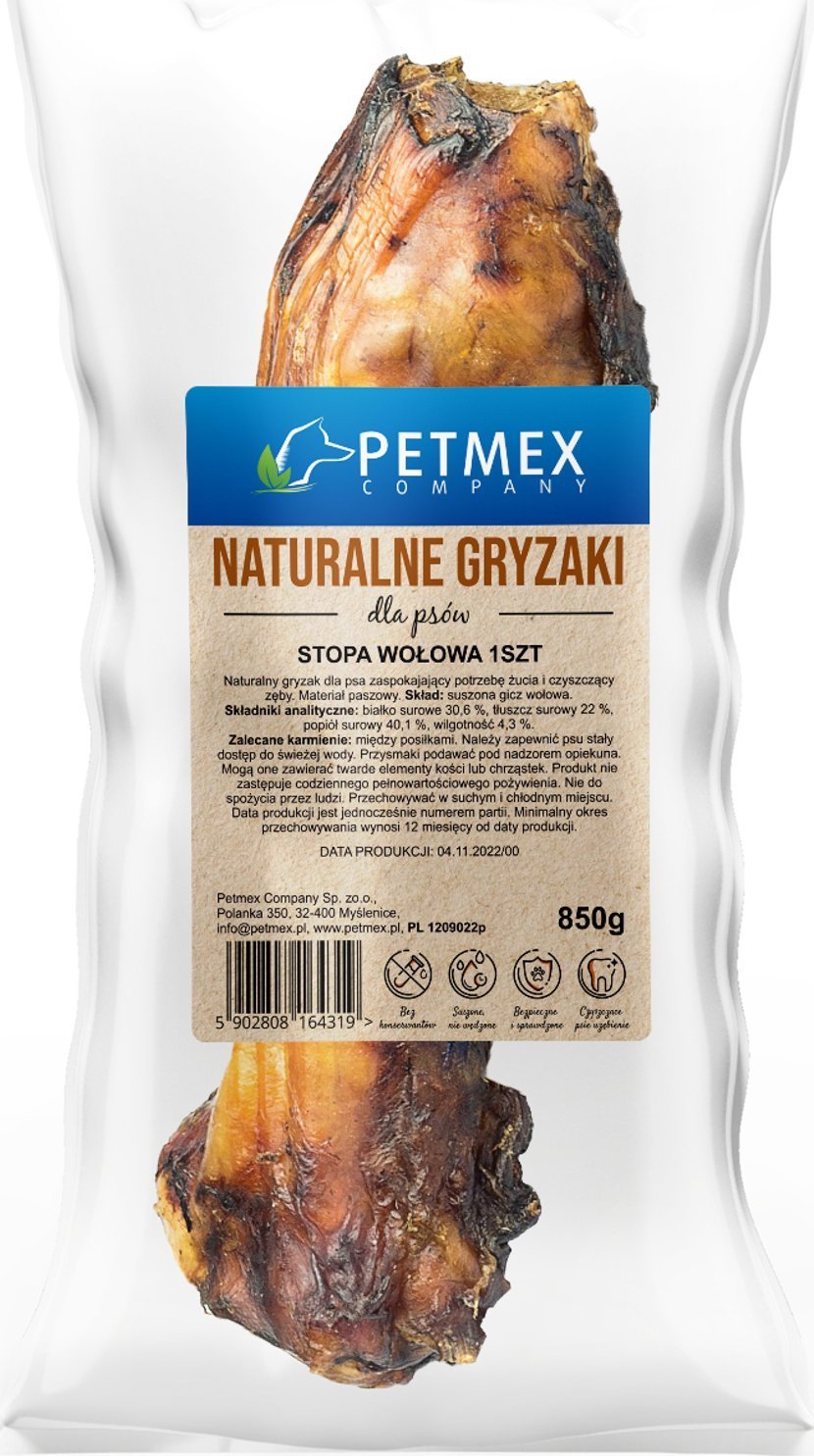 Petmex PETMEX Stopa wołowa gryzak naturalny 1szt.