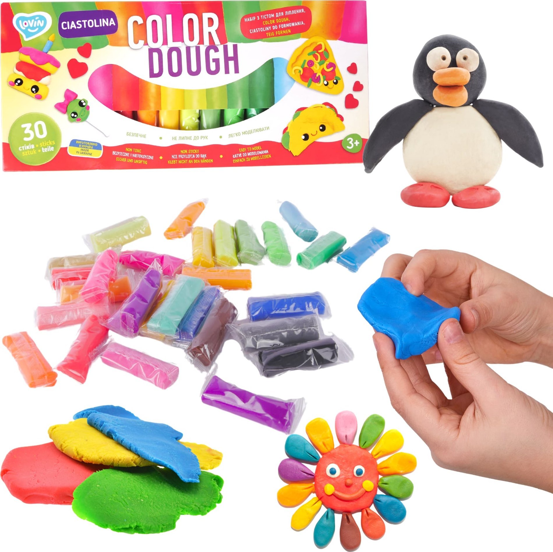 Lovin Plastelina Kolorowa Elastyczna Do Modelowania Masa Plastyczna Ciastolina