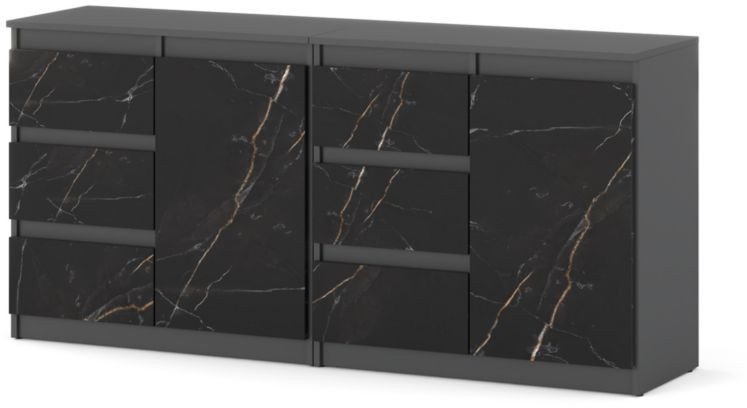 Komoda Nowoczesna 160cm Szuflady Zestaw Salon Sypialnia Szary San Sebastian