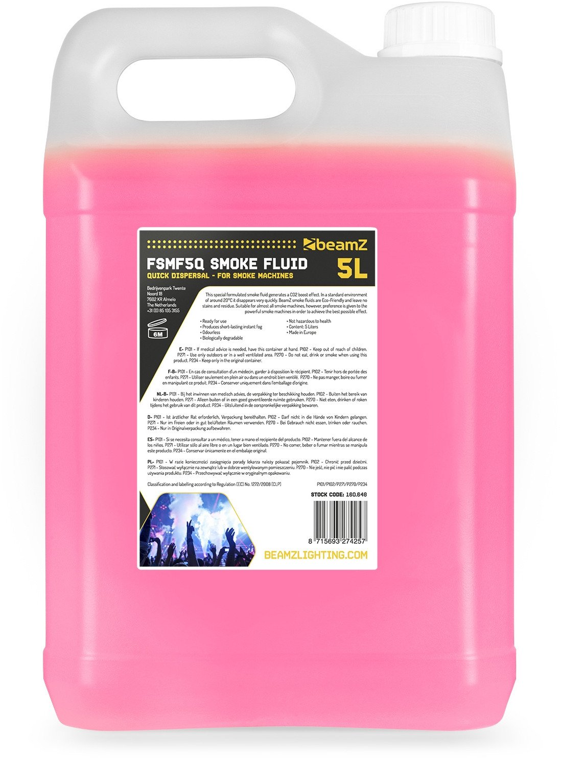 Płyn do wytwornicy dymu z CO2 5L BeamZ one size