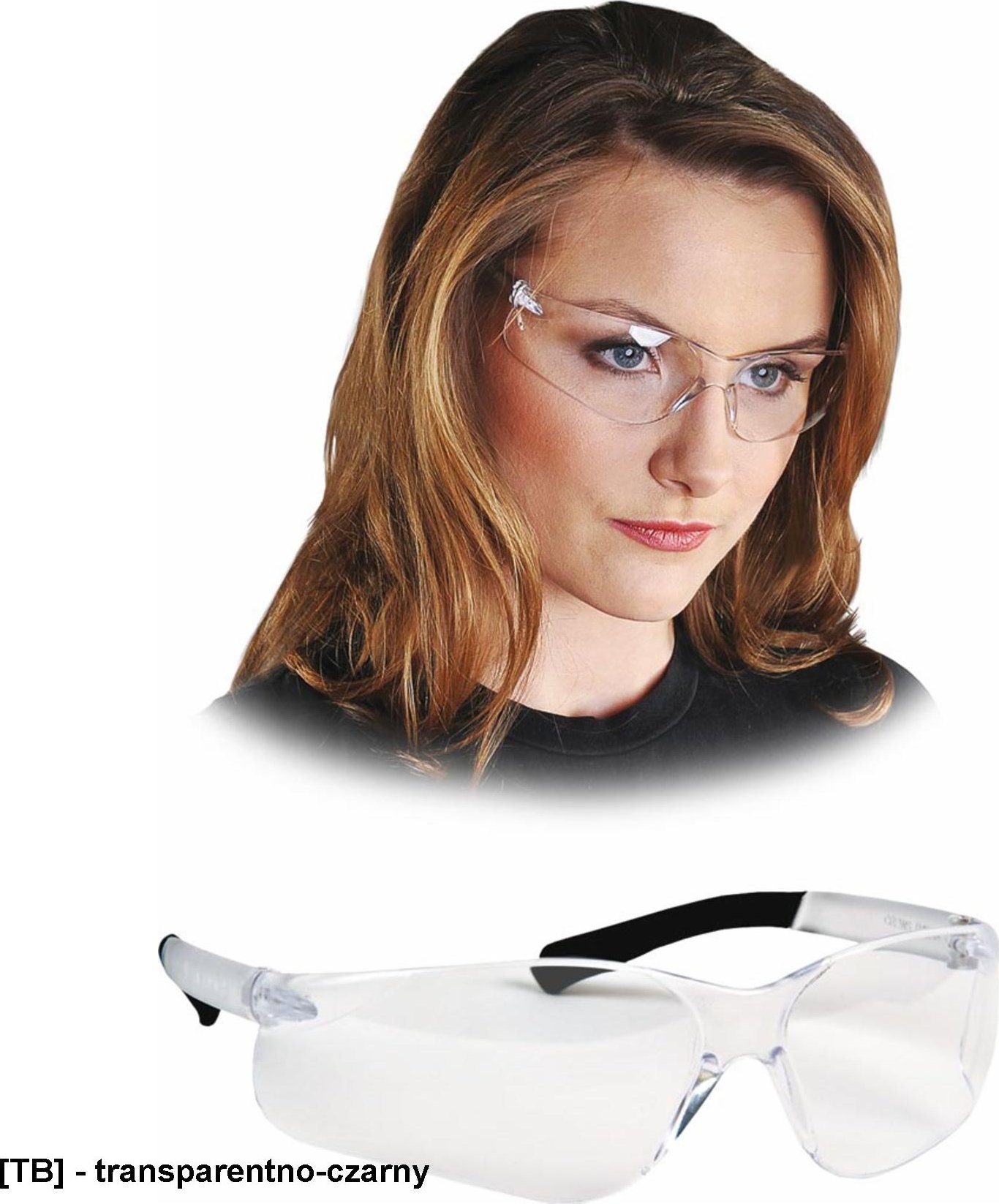 R.E.I.S. MCR-BEARKAT - transparentno-czarny - OKULARY OCHRONNE.