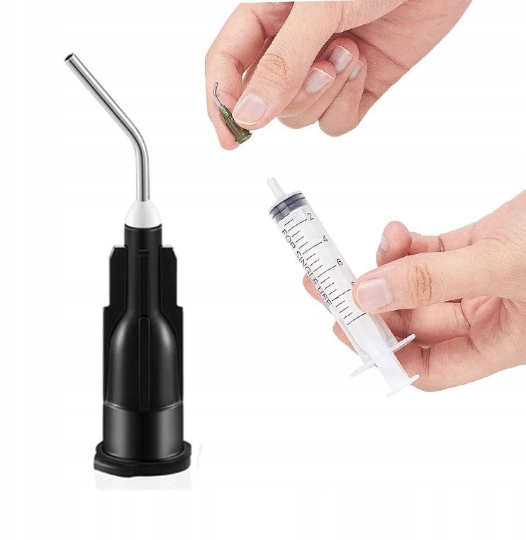 IGŁA DOZOWNICZA STRZYKAWKA FLUX PASTA 1,37MM 45MM 15G DŁUGA ZAGIĘTA 45